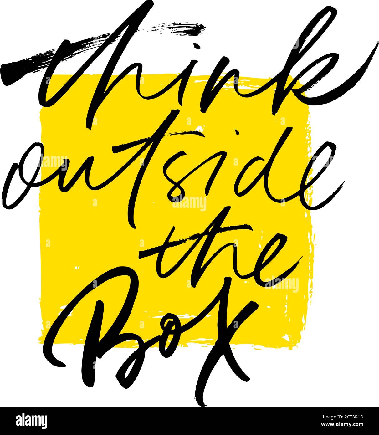 Think outside the box motivational quote Stock Vector Image & Art Alamy