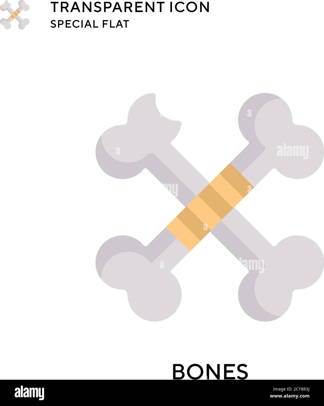 Bones vector icon. Flat style illustration. EPS 10 vector Stock Vector ...