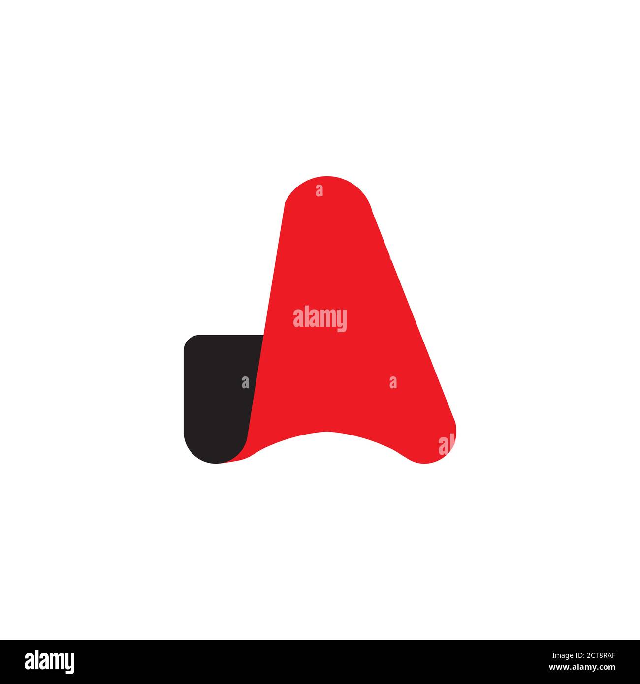 3d curves arrow simple logo vector Stock Vector