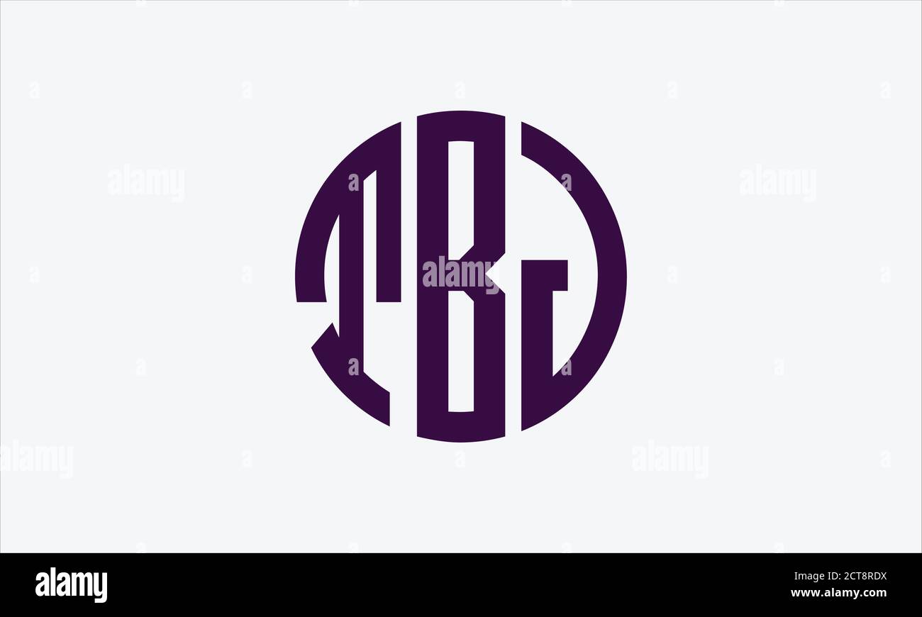 Tbj Emblem Monogram Vector Logo Template Stock Vector Image Art Alamy