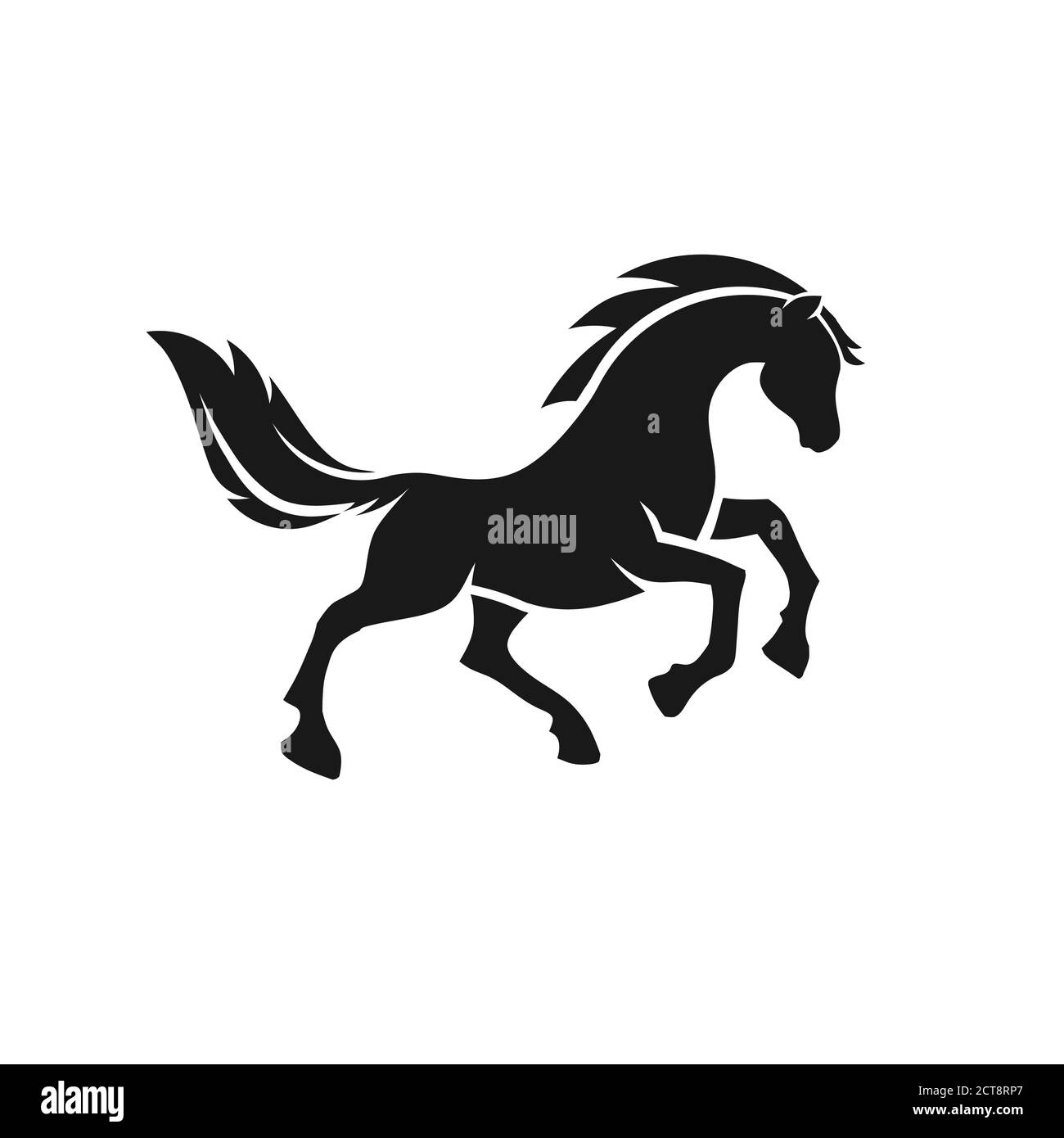 creative silhouette running horse vector concept Stock Vector