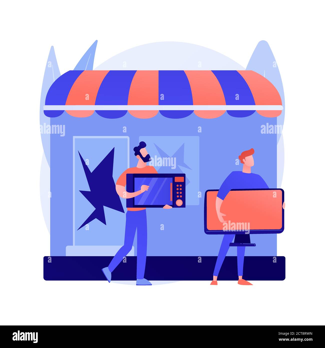 Looting abstract concept vector illustration Stock Vector Image & Art