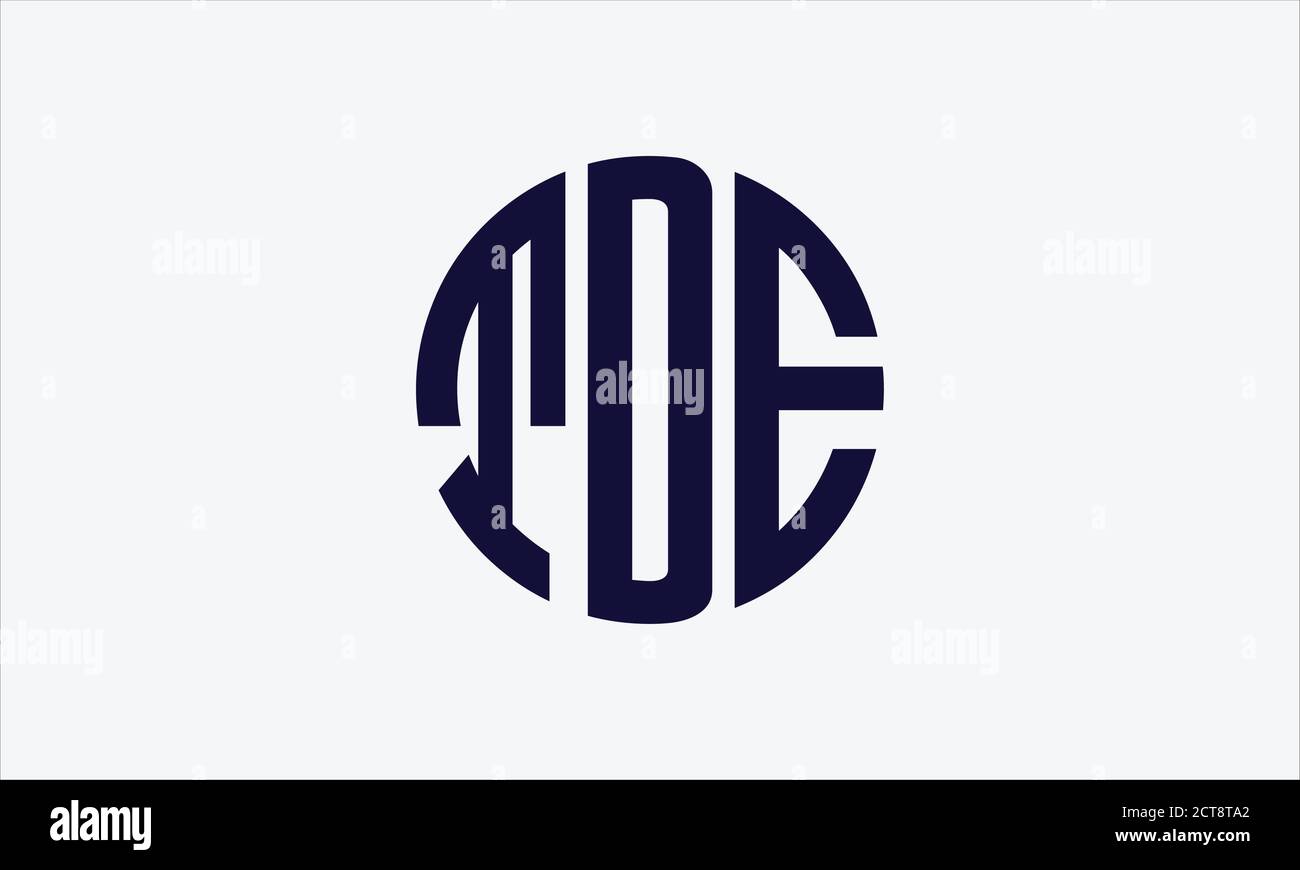 Tde Emblem Monogram Vector Logo Template Stock Vector Image Art Alamy