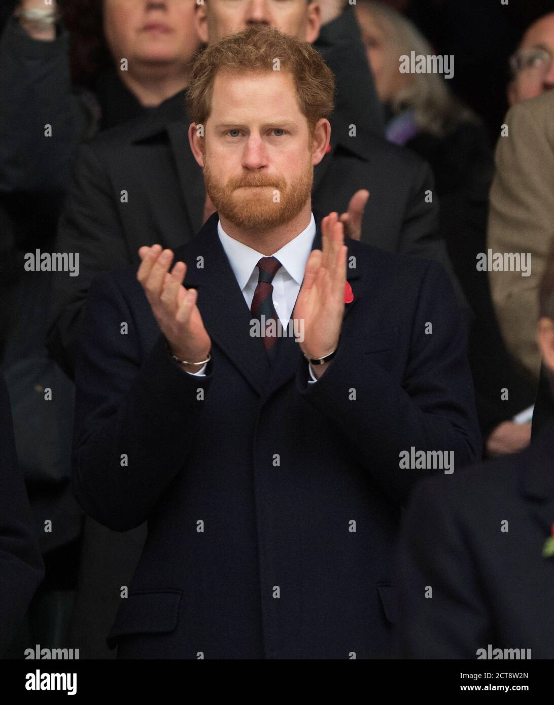 PRINCE HARRY ATTENDS THE MATCH IN AN OFFICIAL CAPACITY AS VICE PRESIDENT OF THE RFU.  England v South Africa. Picture Credit  : © Mark Pain / Alamy Stock Photo