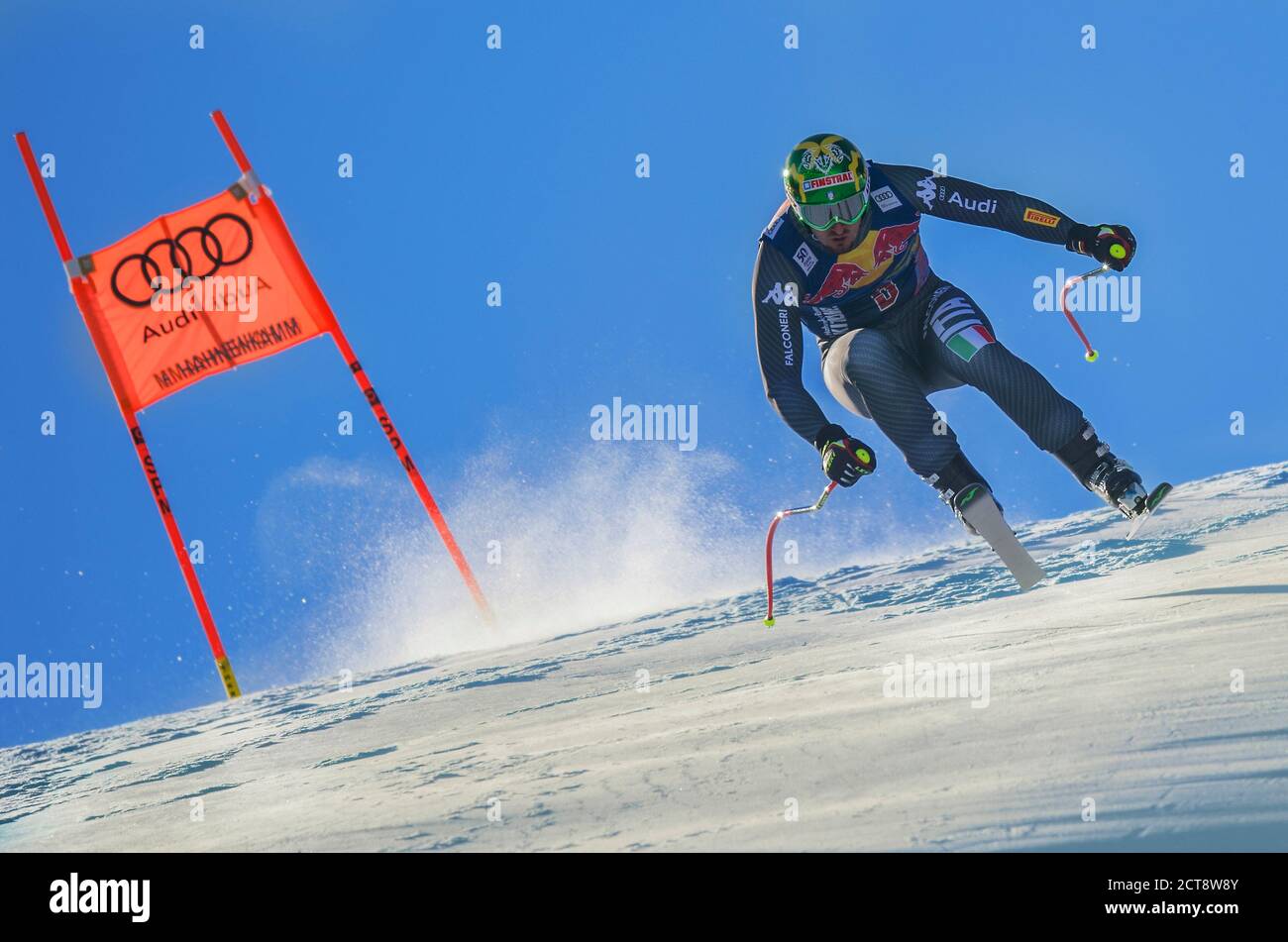 Dominik Paris on his way to victory in the Mens Downhill Race in Kitzbuhel.  Mens Downhill - FIS World Cup. Picture Credit :  © Mark Pain / Alamy Stock Photo