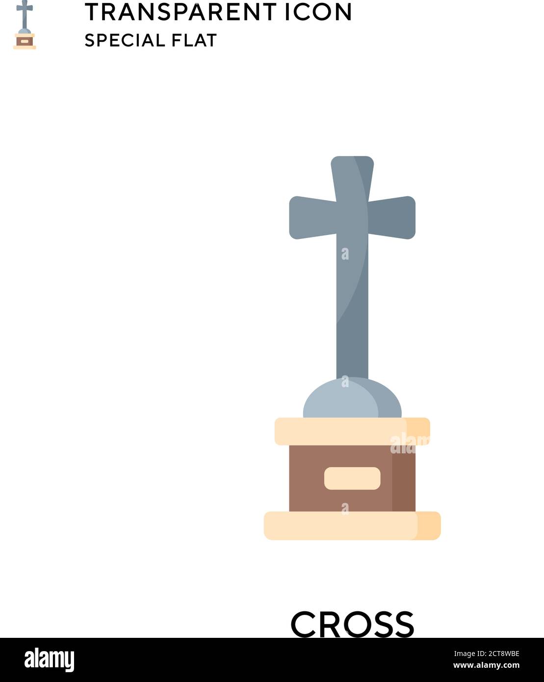 Cross vector icon. Flat style illustration. EPS 10 vector Stock Vector ...
