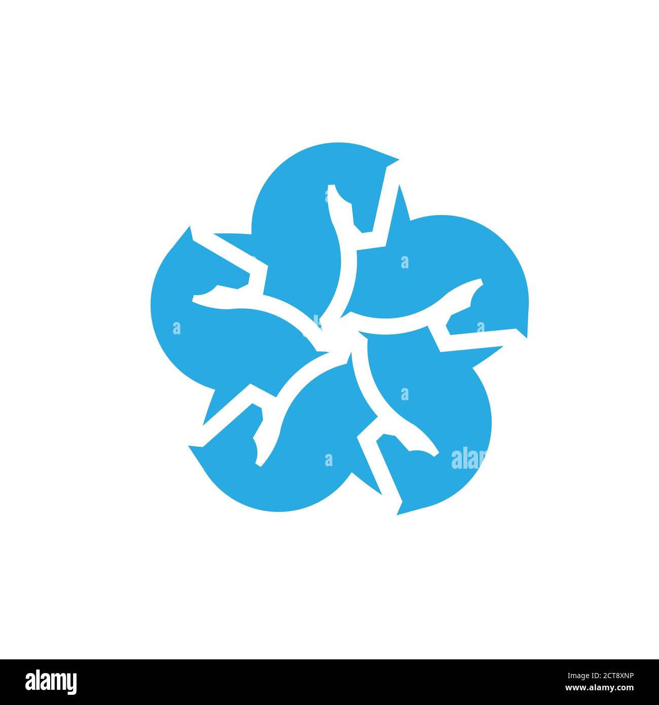 Stylized White Horse Head in Circle Logo Template Stock Vector