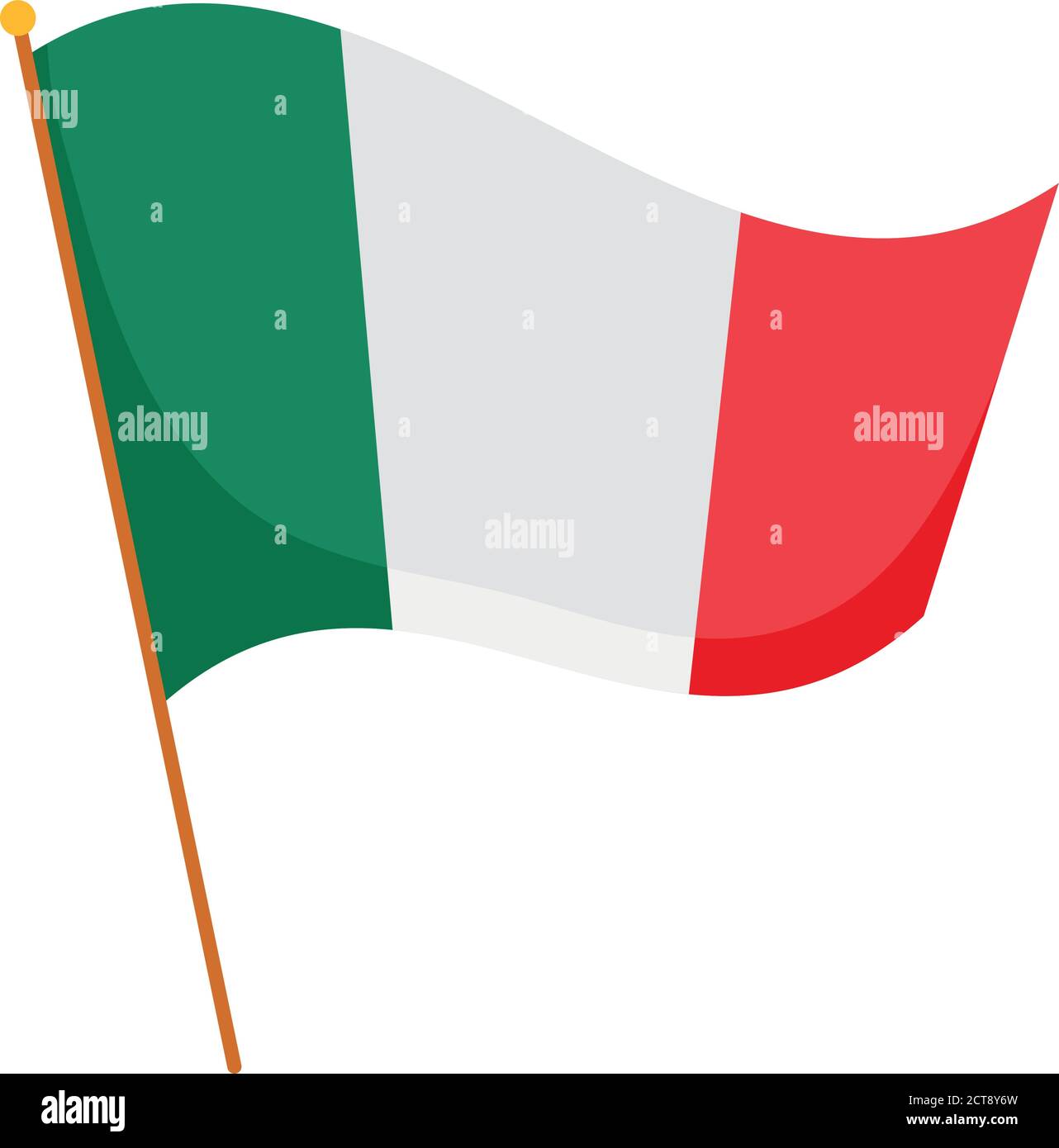 mexican flag national symbol isolated icon over white background vector ...