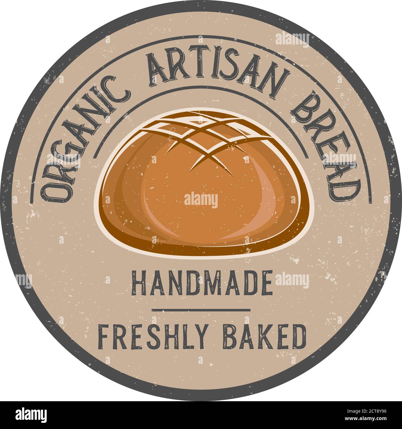 organic artisan bread sign or label vector illustration Stock Vector
