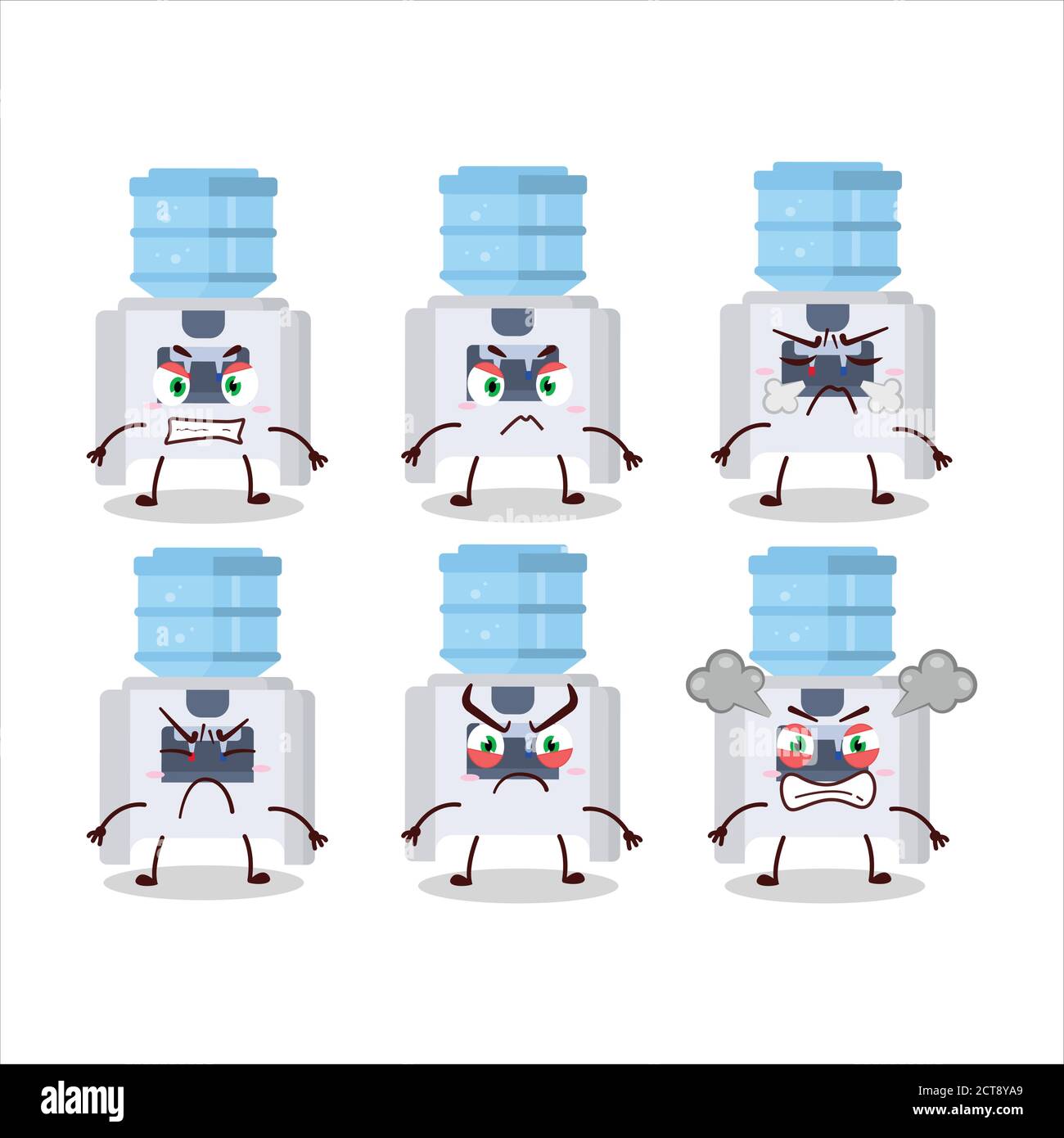 Water cooler cartoon character with various angry expressions Stock Vector Image & Art Alamy