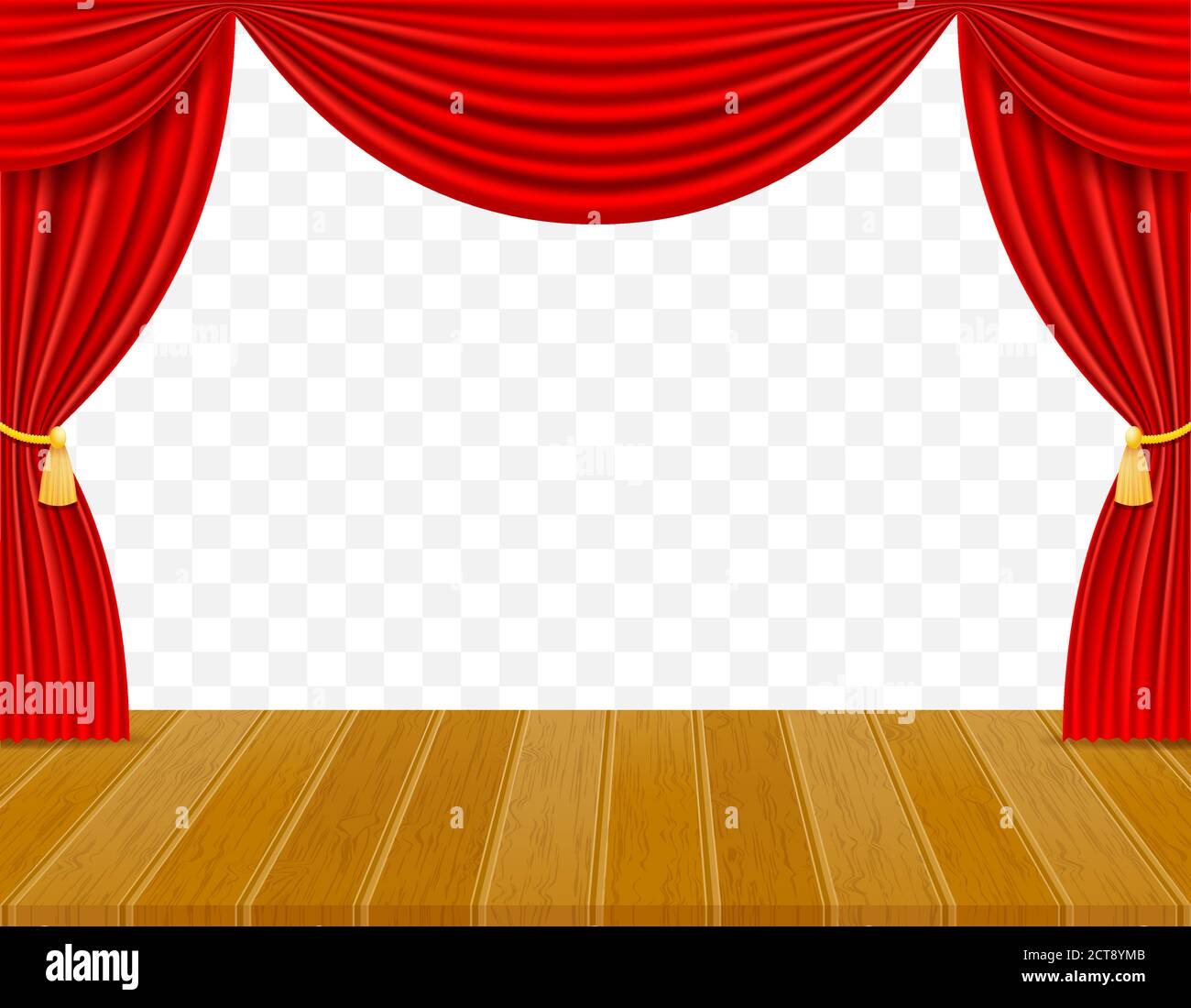theater stage in the hall with red curtains vector illustration isolated on  transparent background Stock Vector Image & Art - Alamy