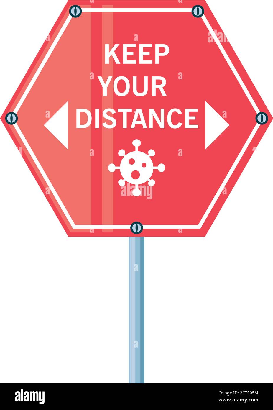 keeep your distance in road sign detailed style icon design of New ...