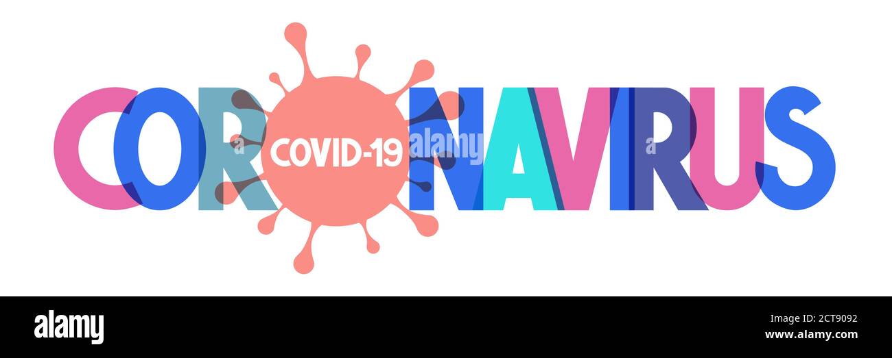 Coronavirus - typographical concept, vector illustration Stock Vector