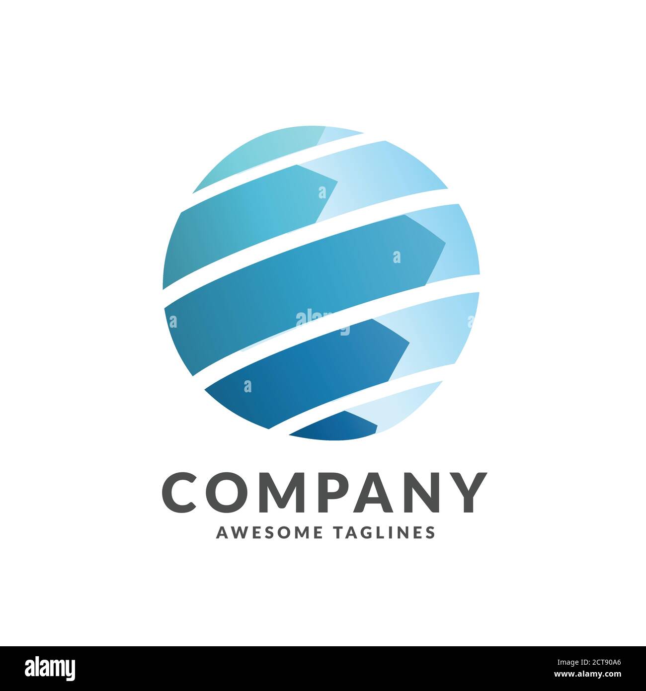 creative tech circle globe logo concept Stock Vector