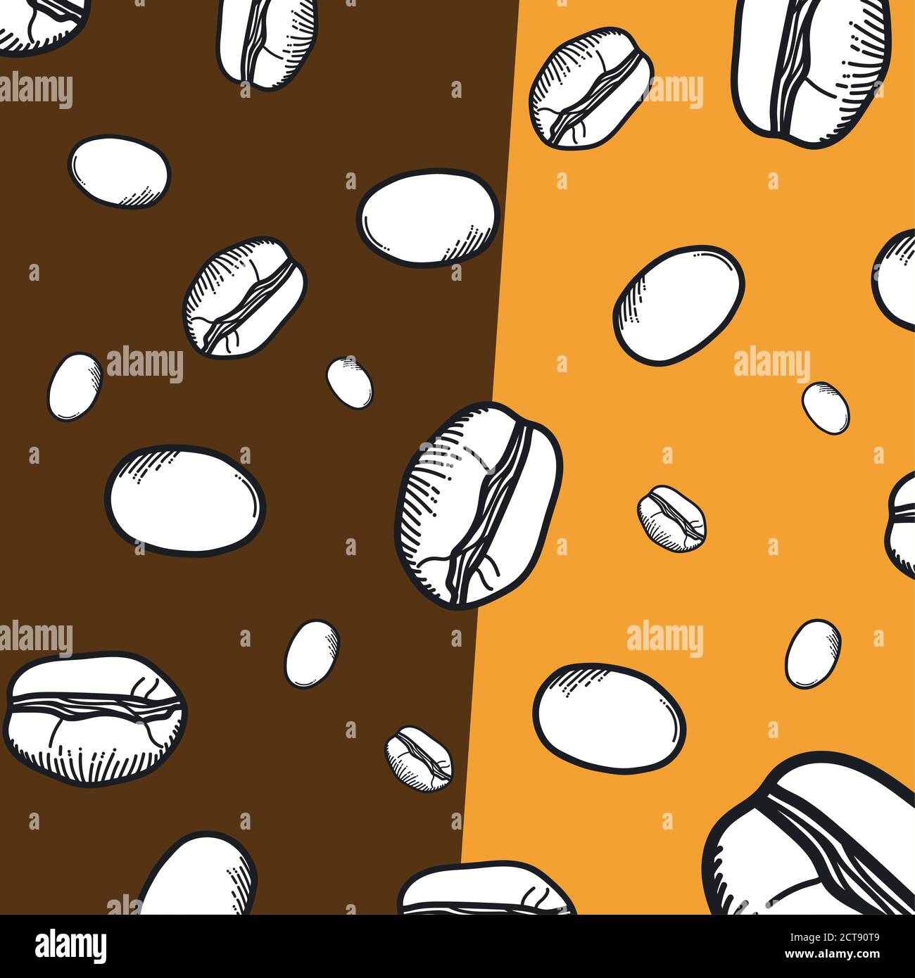 Coffee beans background design of time drink breakfast beverage shop ...