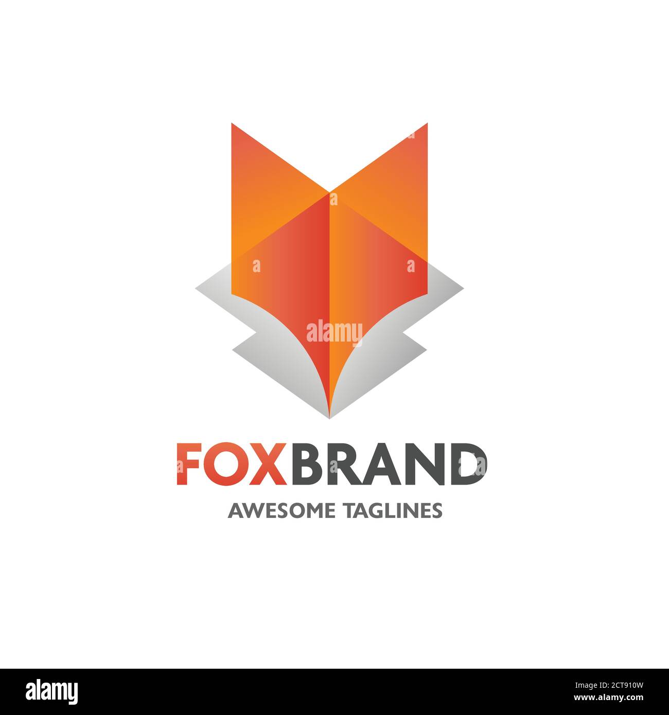 creative simple fox head logo vector concept Stock Vector
