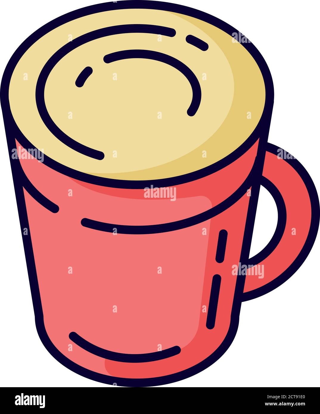 Latte RGB color icon Stock Vector