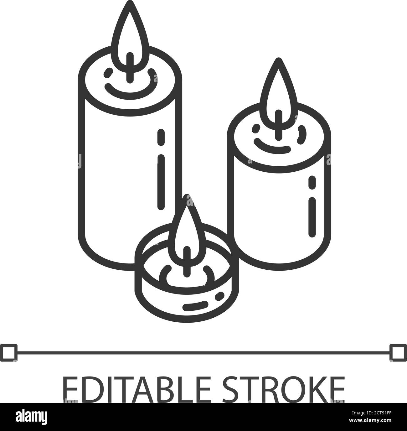 Candlelight linear icon Stock Vector