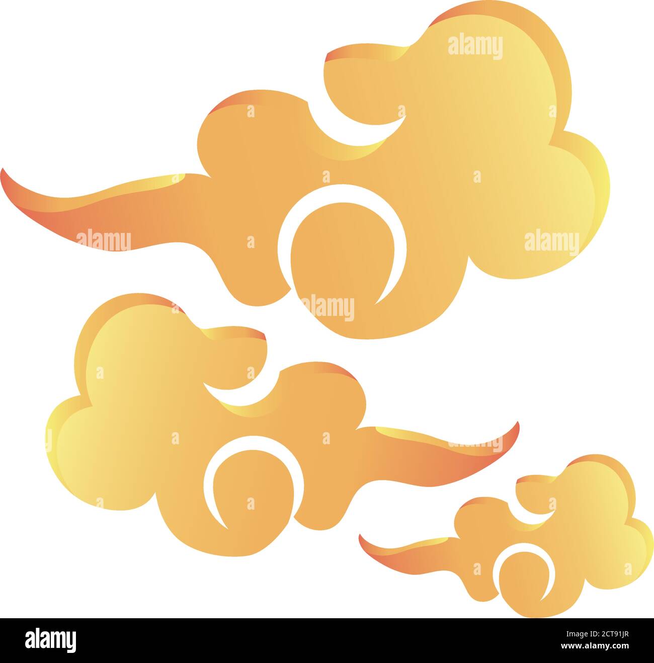 mid autumn festival, chinese clouds on white background vector illustration design Stock Vector