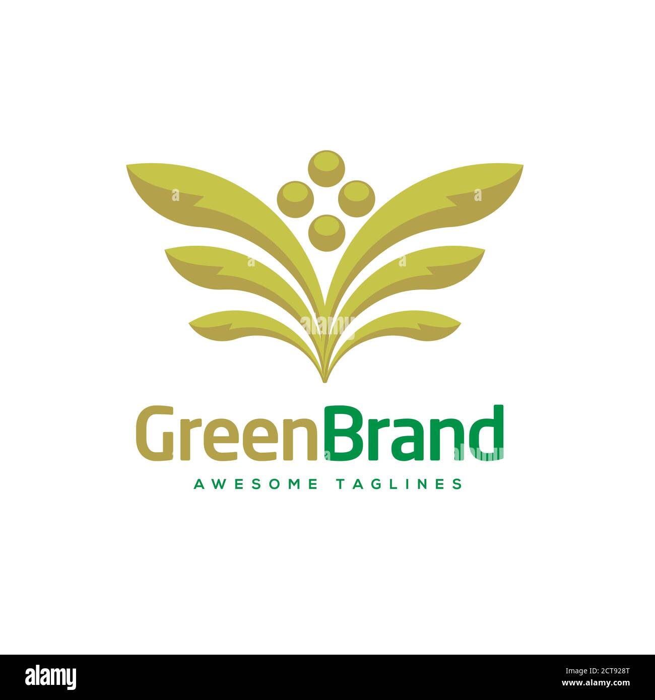 Nature green leaf vector logo concept illustration, Agriculture Sprouts ...