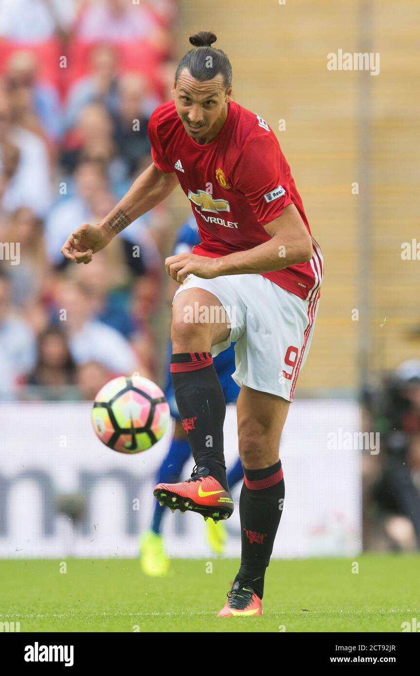 ZLATAN IBRAHIMOVIC   LEICESTER CITY v MANCHESTER UTD THE FA COMMUNITY SHIELD - WEMBLEY  Copyright Picture : Mark Pain 07/08/2016    PHOTO CREDIT : © M Stock Photo