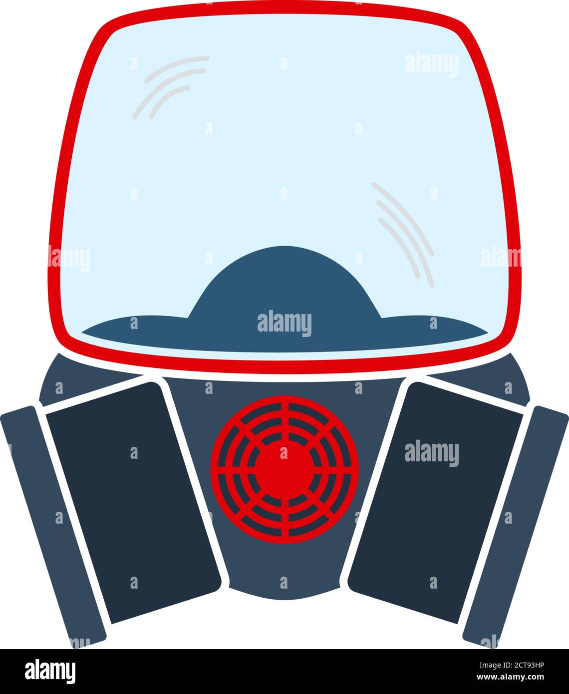 Fire Mask Icon. Flat Color Design. Vector Illustration Stock Vector ...