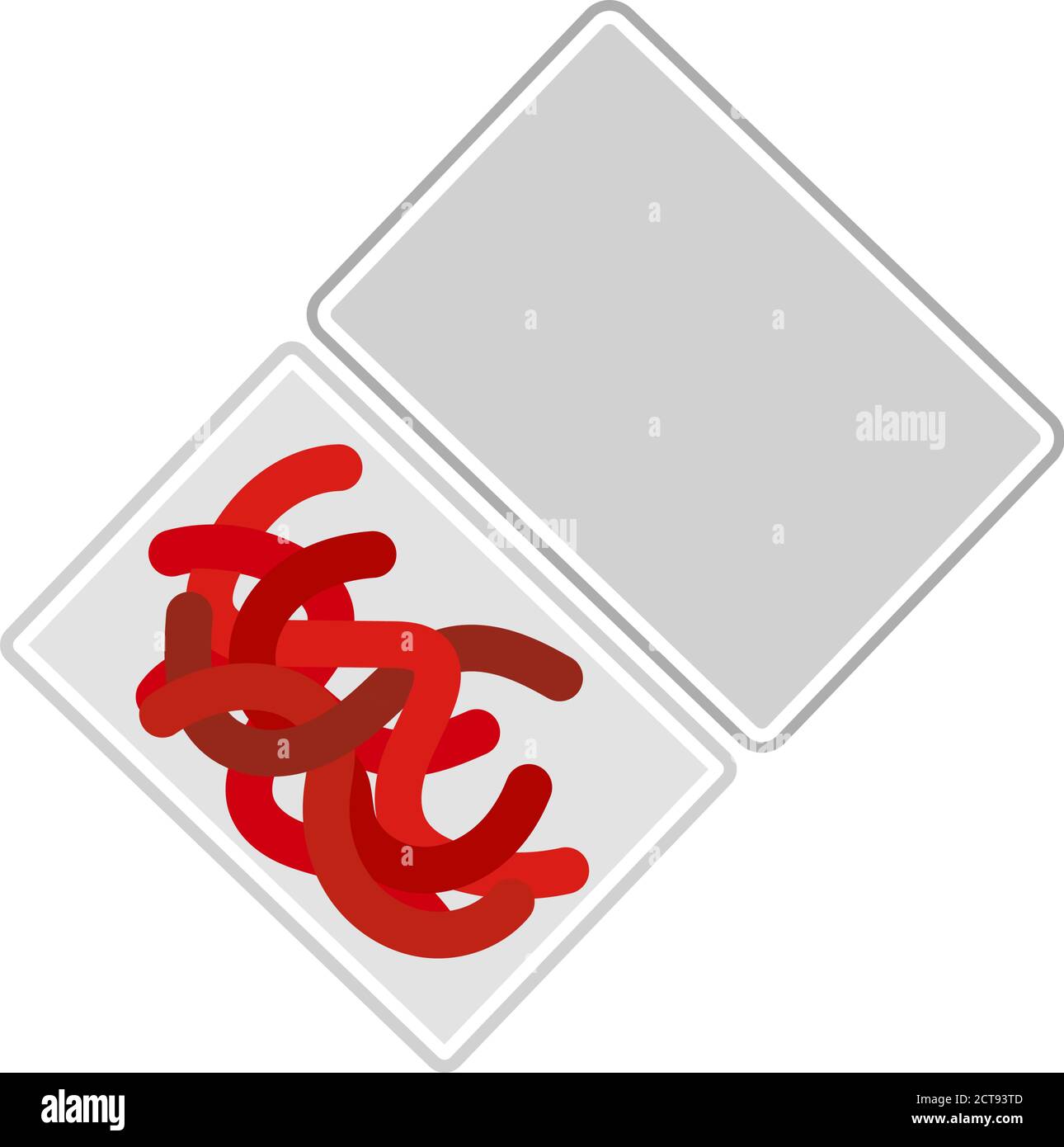 Icon Of Worm Container. Flat Color Design. Vector Illustration. Stock Vector