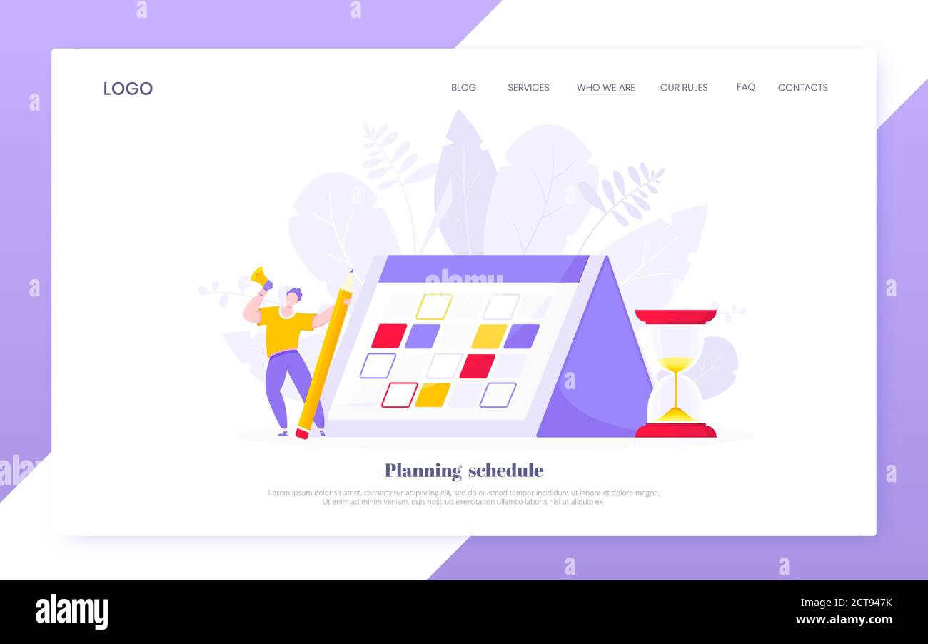 Calendar planning schedule business concept vector illustration Stock ...
