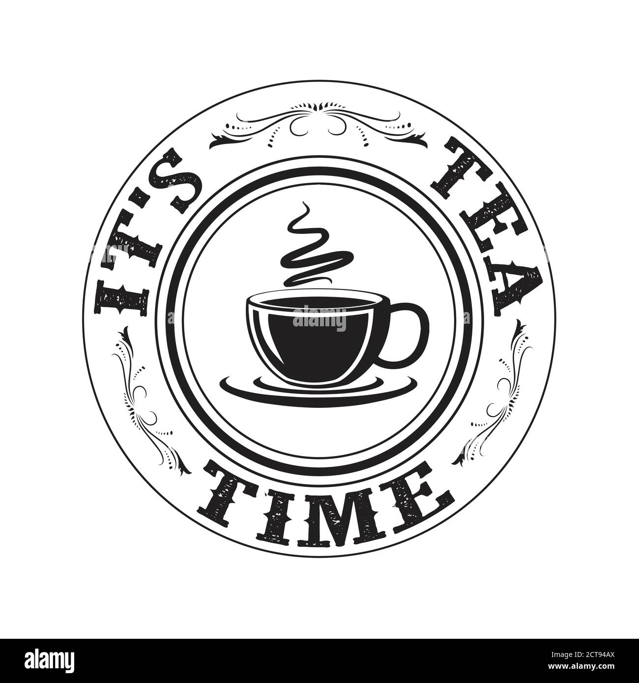 Tea Quote good for print. It's Tea time Stock Vector Image & Art - Alamy
