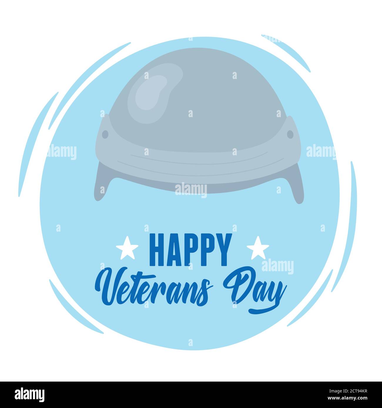 happy veterans day, US military armed forces soldier helmet card vector illustration Stock Vector