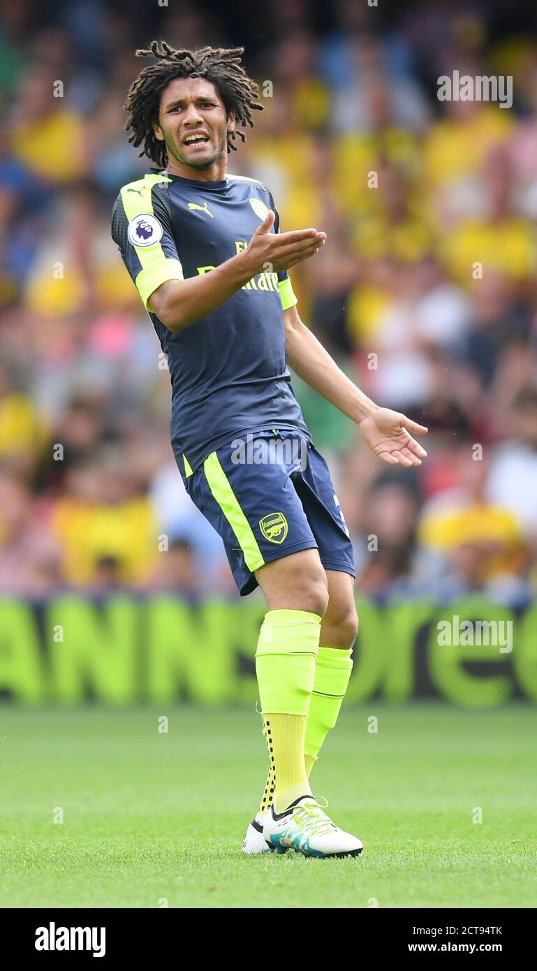 Mohamed Elneny  Watford v Arsenal Premier League - Vicarage Road  Copyright Picture : Mark Pain 27/08/2016    PHOTO CREDIT : © MARK PAIN / ALAMY STOCK Stock Photo