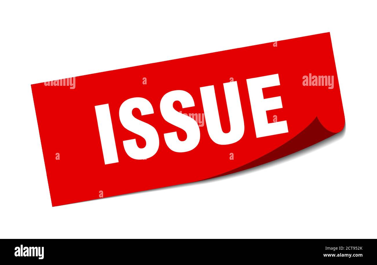 issue sticker. square isolated peeler sign. label Stock Vector Image ...