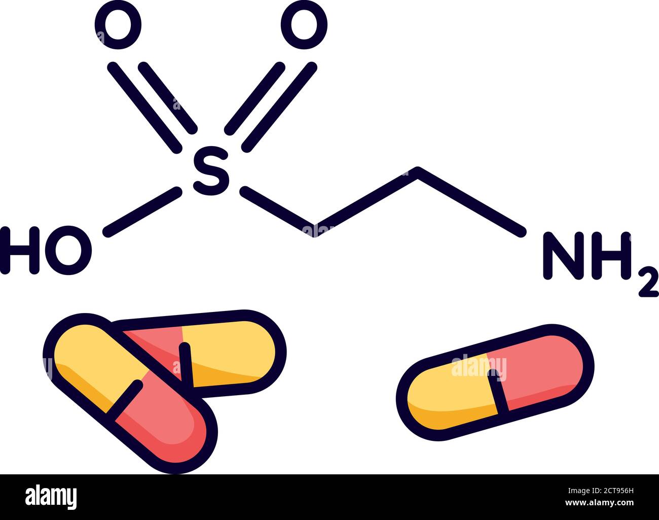 Taurine RGB color icon Stock Vector