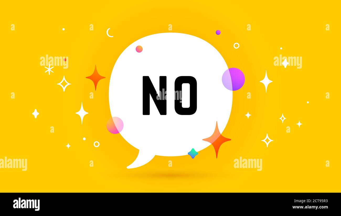 No. Banner, speech bubble Stock Vector