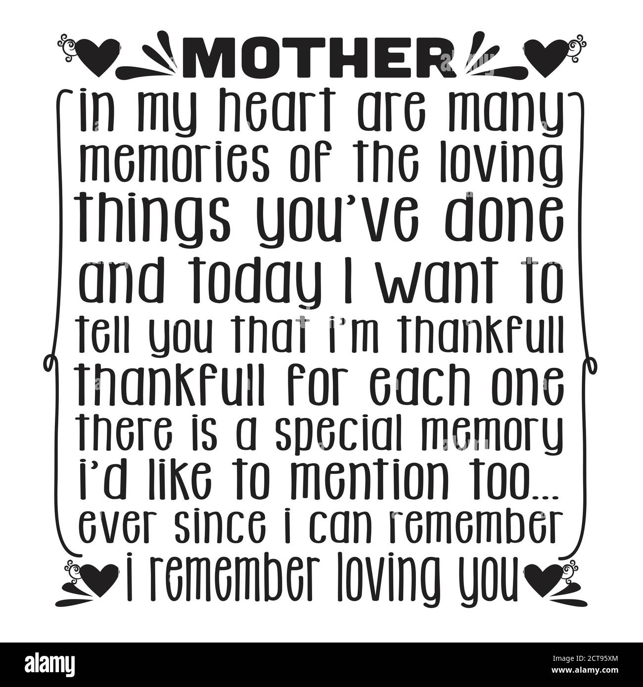 Mother Day Quote good for print, Mother in my heart are many memories ...