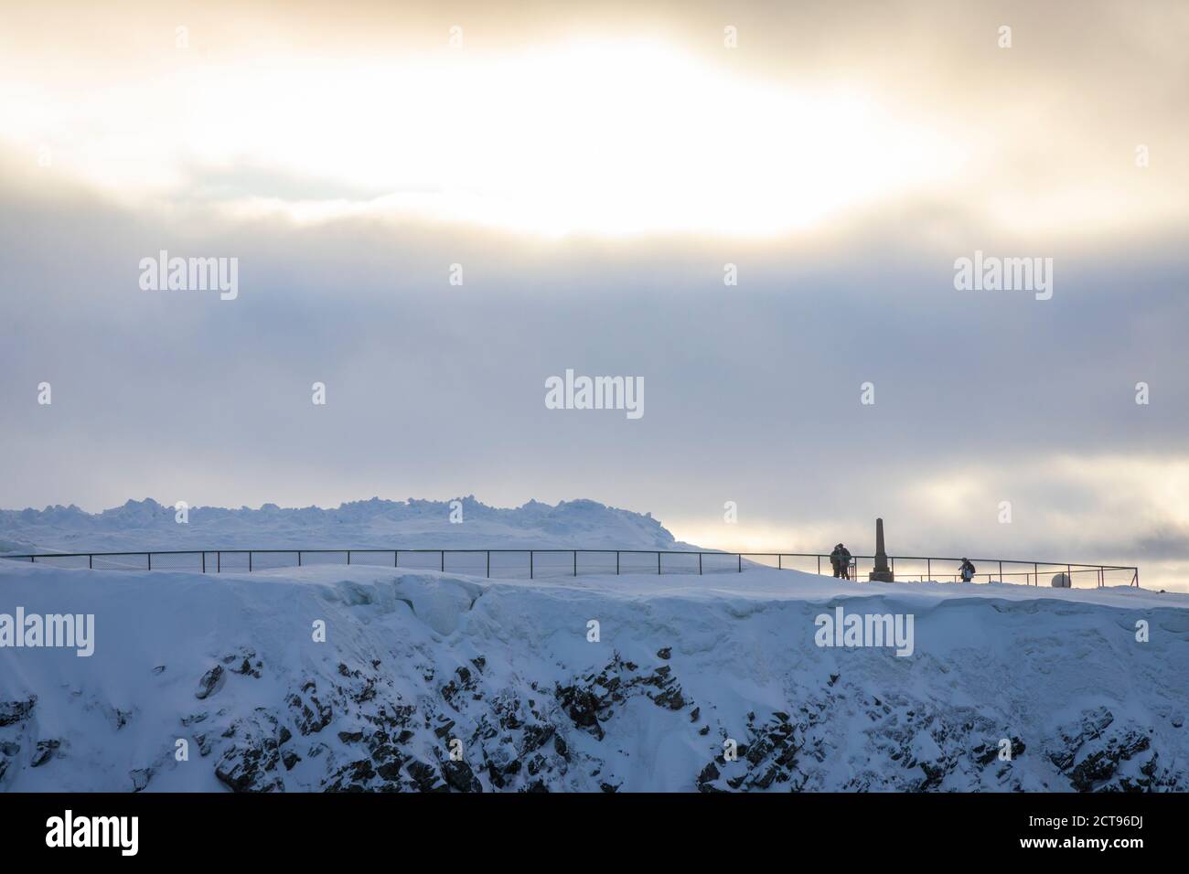 Winter wonderland at the Nordkapp on Magerøya, Norway Stock Photo