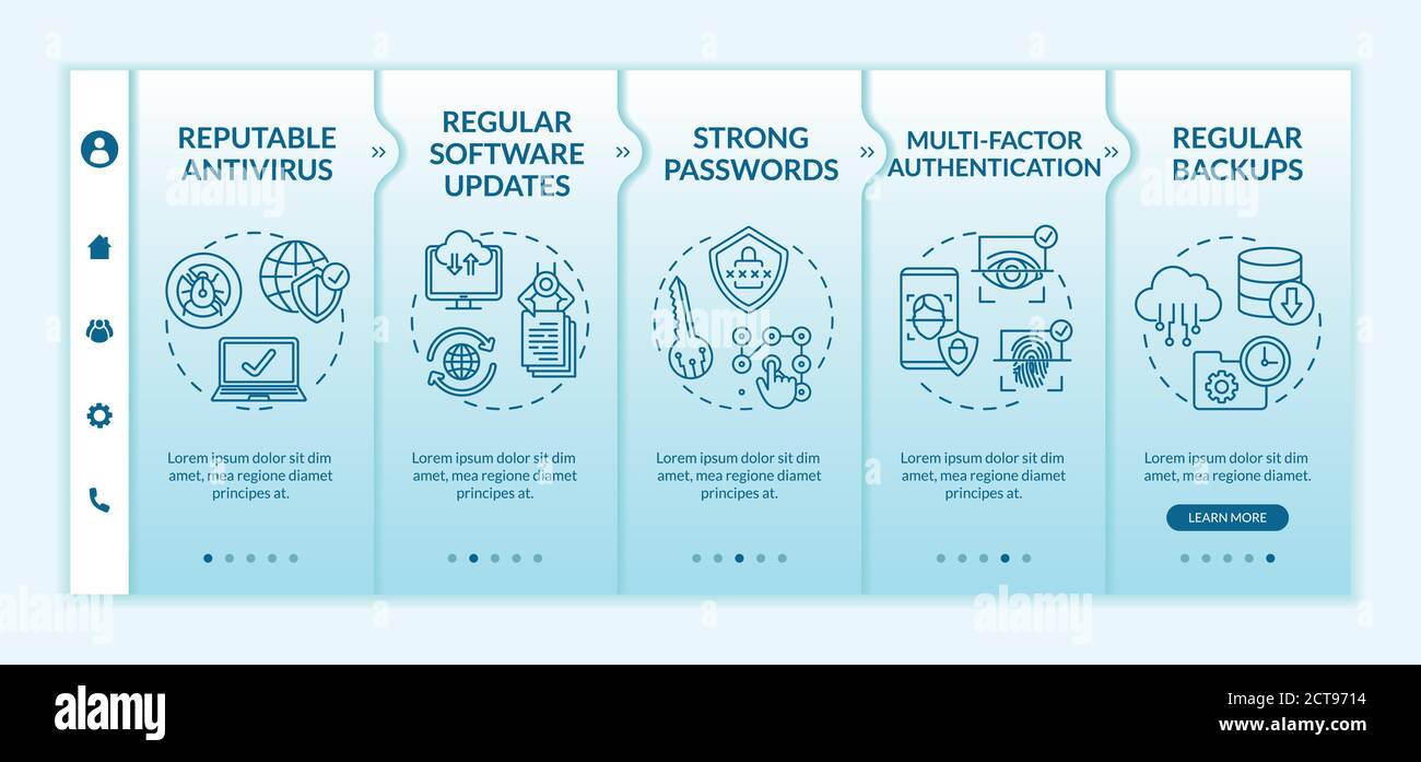 Security and privacy tools onboarding vector template Stock Vector ...