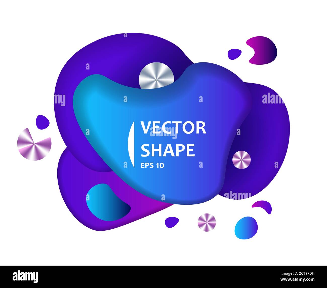 3d abstract cartoon shape banner design. Blue vector background, banner, poster Stock Vector