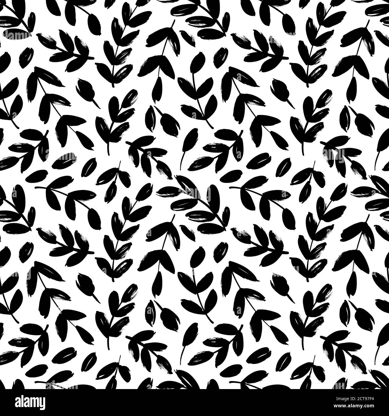 Leaves and branches vector seamless pattern Stock Vector Image & Art ...