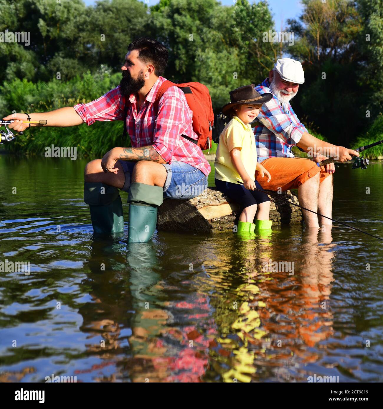 Download Grandpa Grandson Fishing High Resolution Stock Photography And Images Alamy