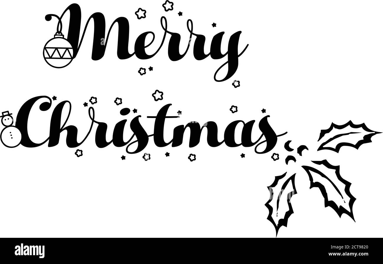 Merry Christmas Wishes, Typography for print or use as poster, card