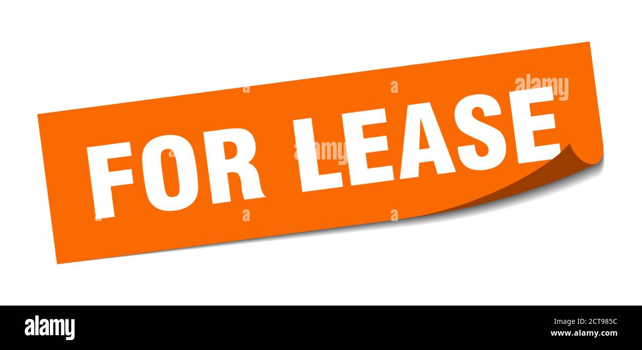 for lease sticker. square isolated peeler sign. label Stock Vector