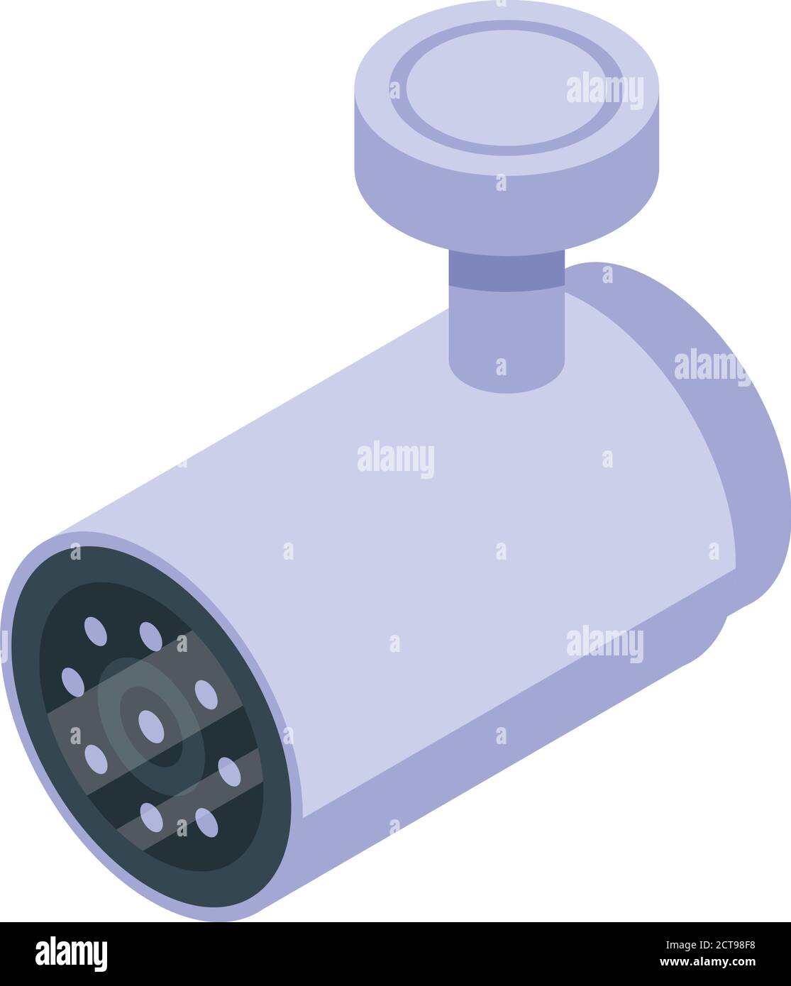 Waterproof security camera icon, isometric style Stock Vector