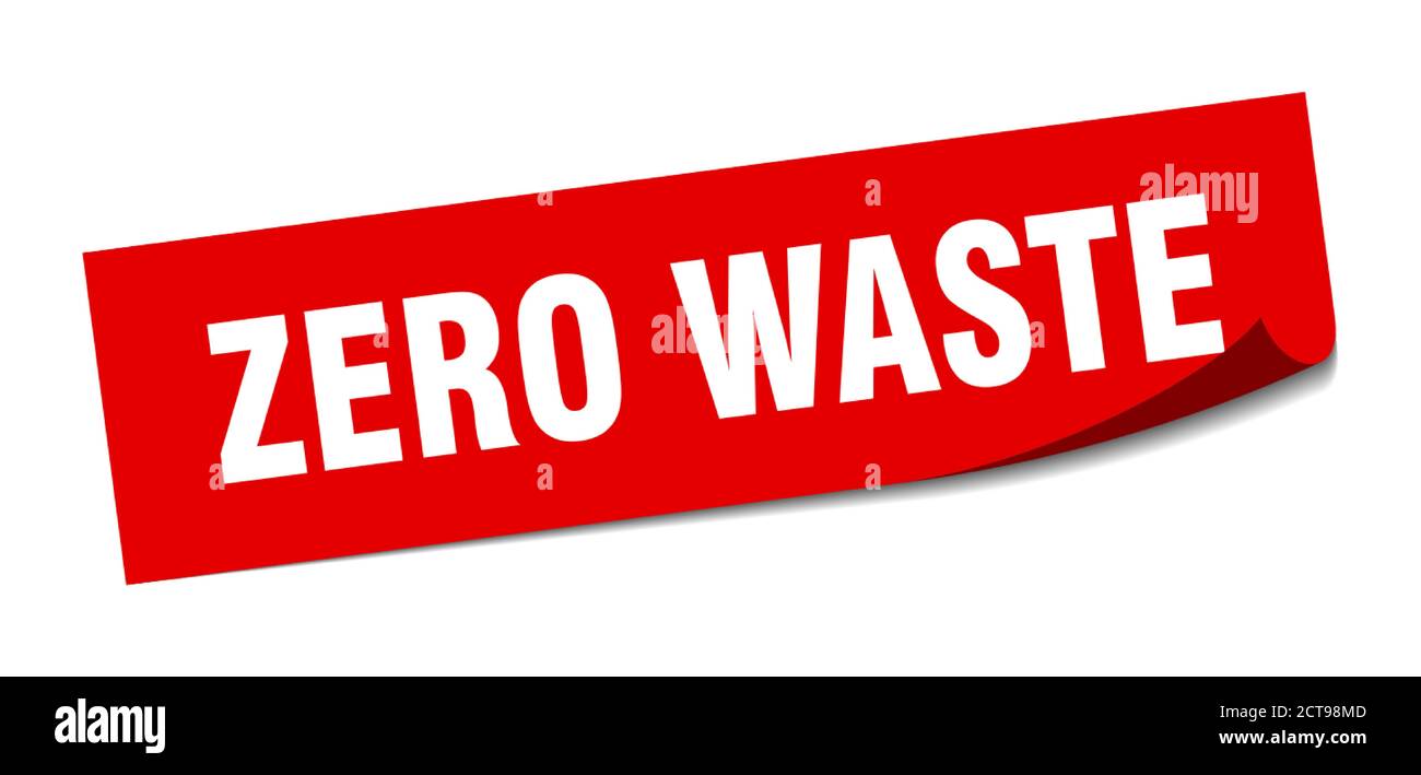 Zero Reporting Sticker zero waste sticker. square isolated peeler sign. label Stock Vector ...