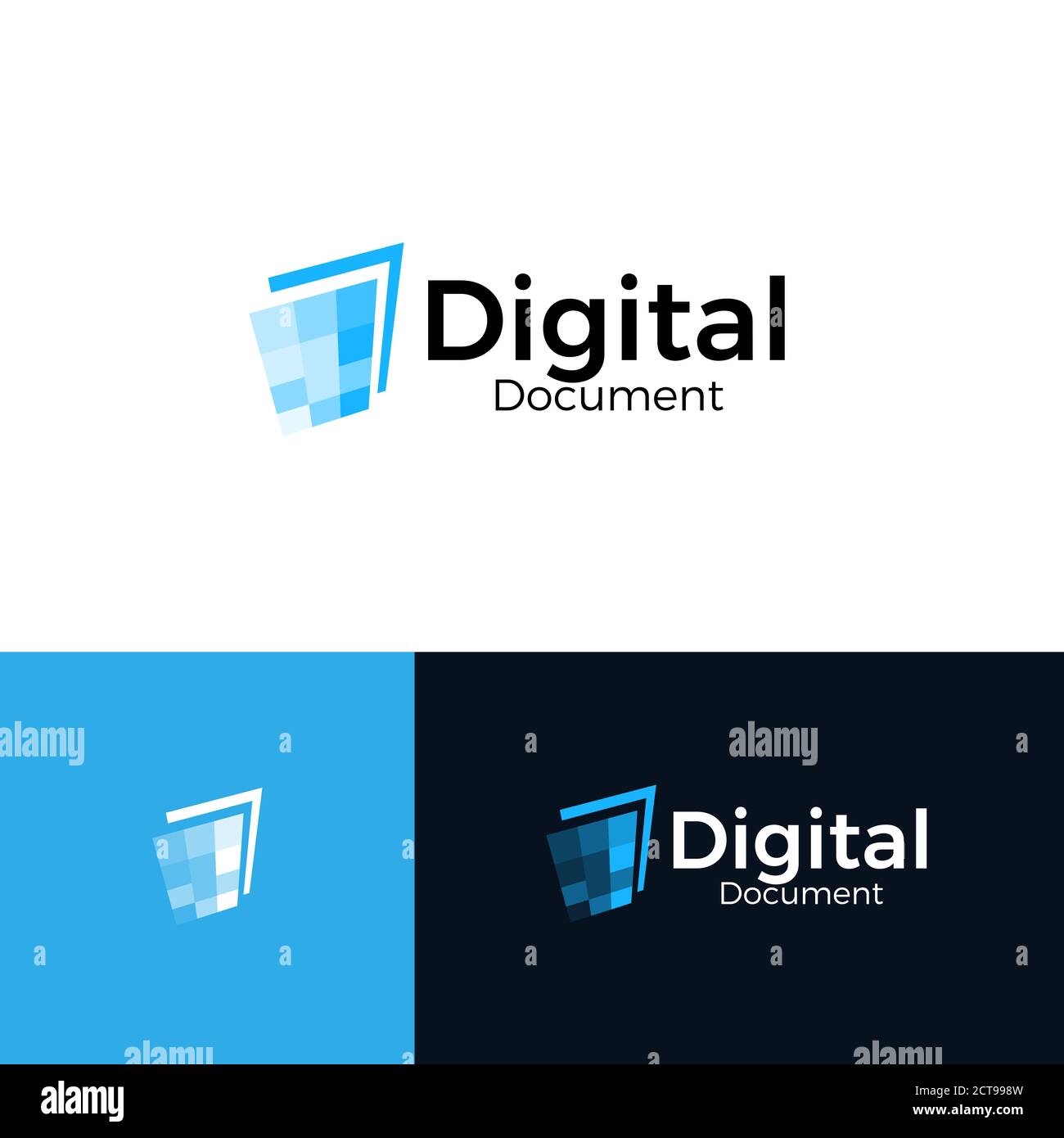 Document digitalization service abstract logo concept, document to ...