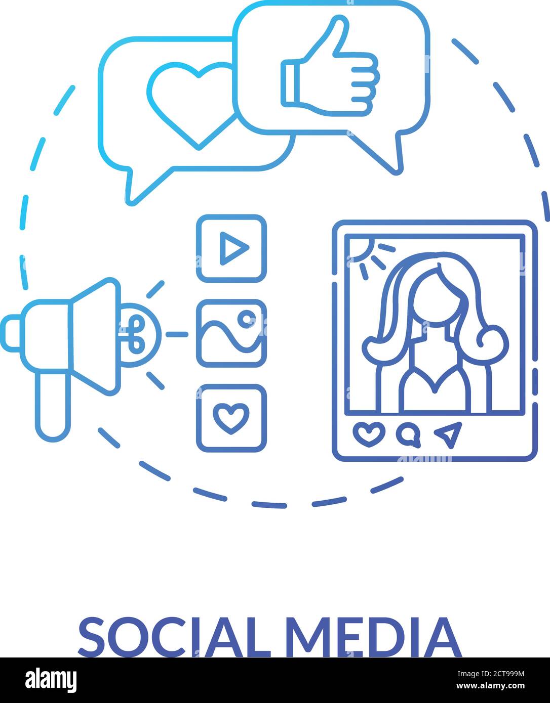 Social media concept icon Stock Vector Image & Art - Alamy