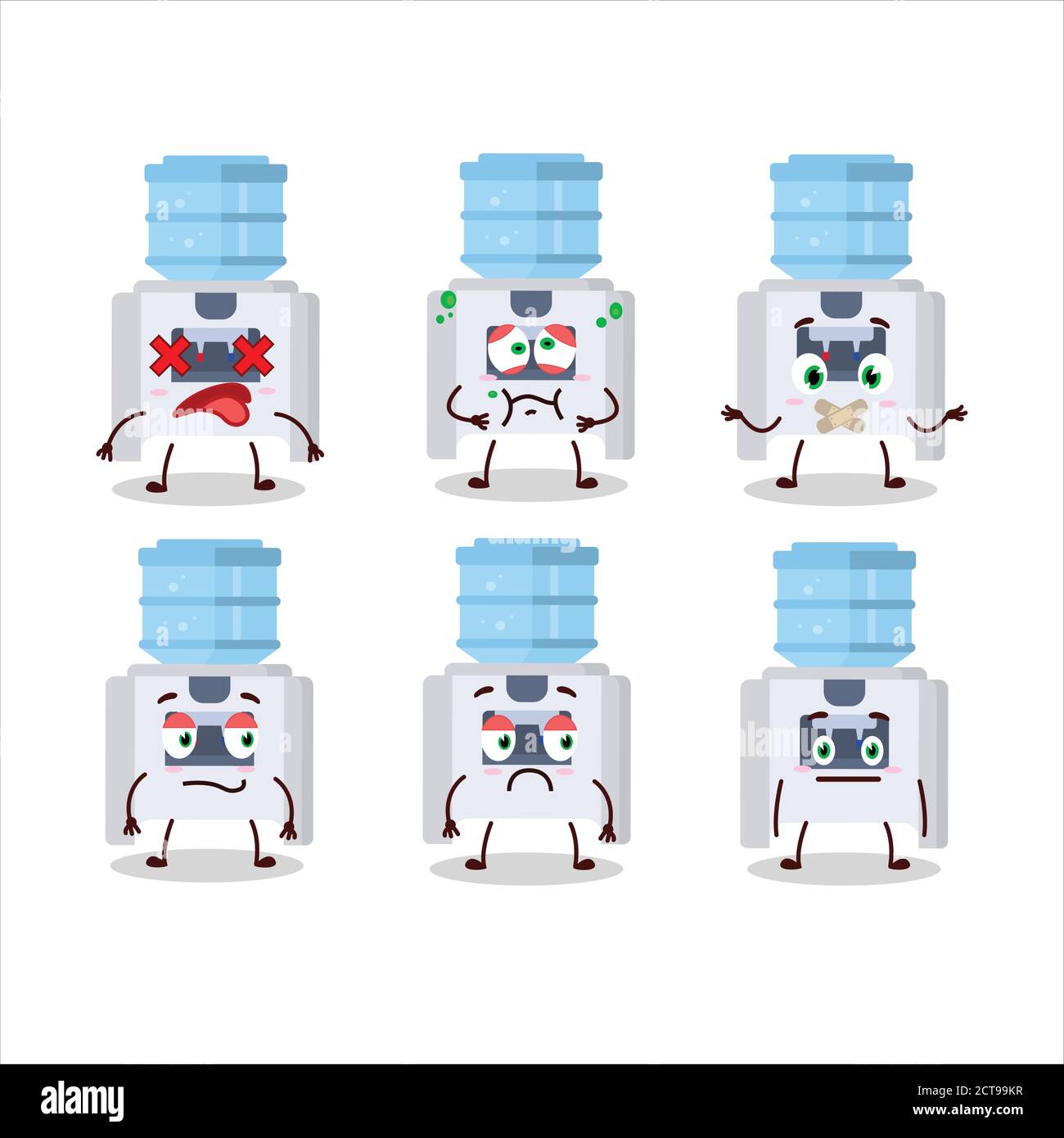 Water cooler cartoon character with nope expression Stock Vector Image & Art Alamy