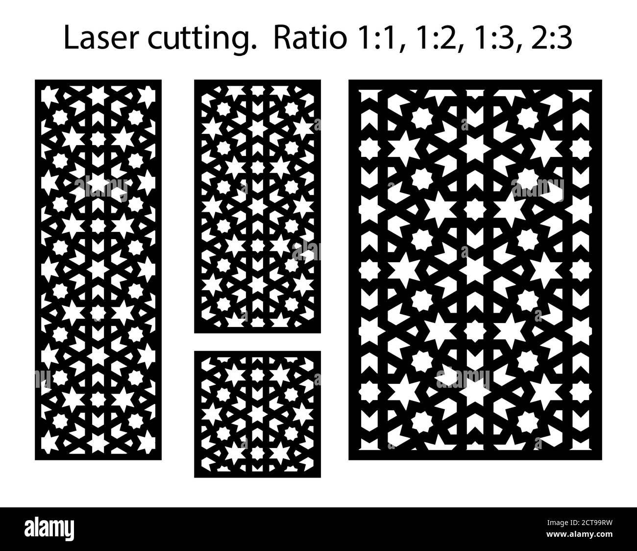 Laser cutting pattern for interior design, cnc templates set Stock Vector  Image & Art - Alamy