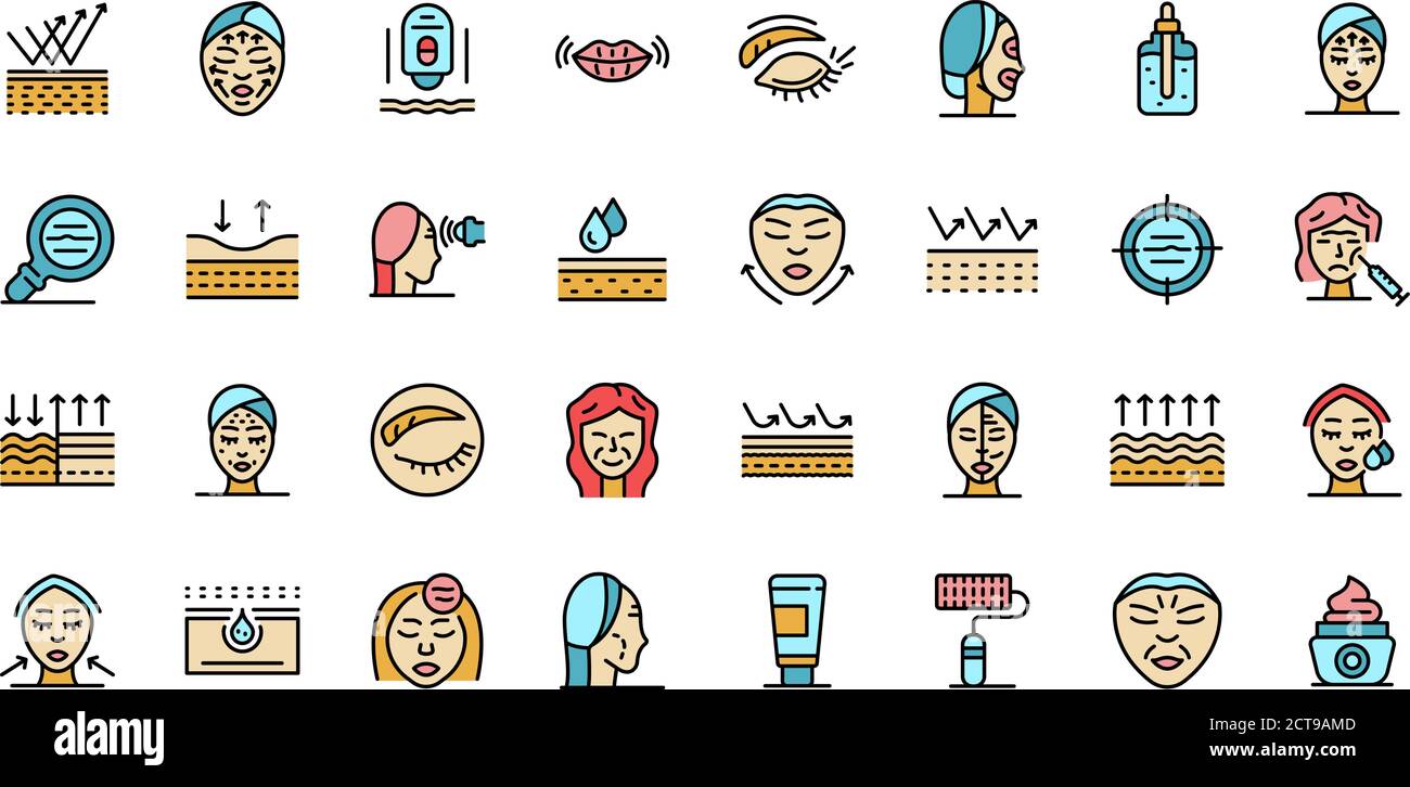 Skin protect vector icons problem hi-res stock photography and images ...