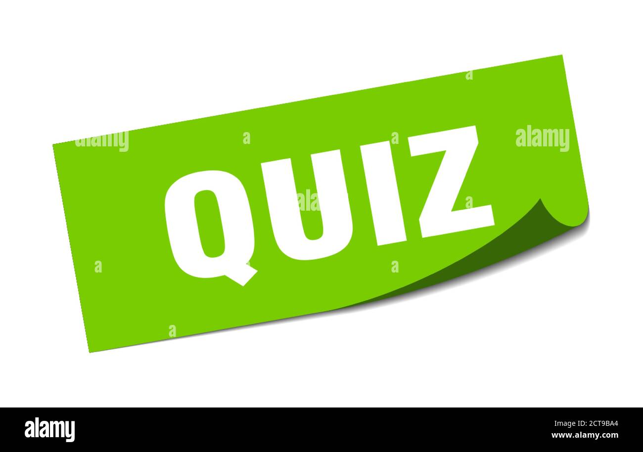 Quiz One Sticker quiz sticker. square isolated peeler sign. label Stock Vector Image ...